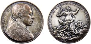 Vatican City Pivs XII Medal ND VIRGO ... 