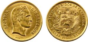 Venezuela United States 10 Bolivares 1930 ... 