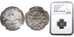 Chile Republic 1 Decimo 1860 Santiago mint ... 