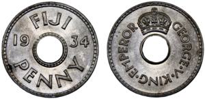 Fiji British administration George V 1 Penny ... 