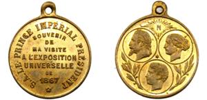 France Second Empire Napoleon III Medal 1867 ... 