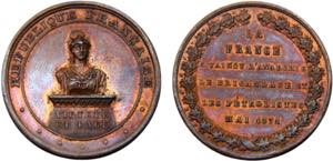 France Third Republic Medal 1871 Defeated ... 