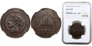 France Third Republic 10 Centimes 1897 A ... 