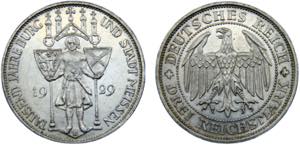 Germany Weimar Republic 3 Mark 1929 E ... 