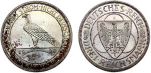 Germany Weimar Republic 3 Reichsmark 1930 A ... 