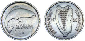 Ireland Republic 2 Scilling / Flóirin 1928 ... 