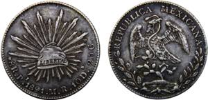Mexico Federal Republic 8 Reales 1891 Pi MR ... 