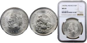 Mexico United Mexican States 5 Pesos 1947 Mo ... 