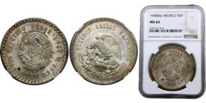 Mexico United Mexican States 5 Pesos 1948 Mo ... 