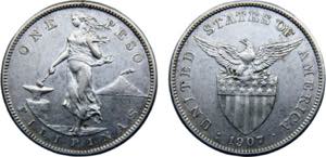 Philippines Insular Government 1 Peso 1907 S ... 