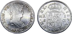 Spain Kingdom Fernando VII 8 Reales 1815 S ... 