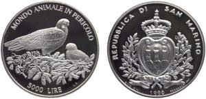 San Marino Republic 5000 Lire 1996 (Mintage ... 