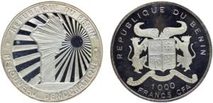Benin Republic 1000 Francs CFA ND (1992) ... 