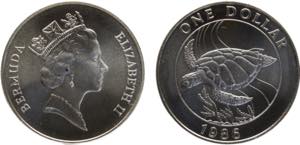 Bermuda British colony Elizabeth II 1 Dollar ... 