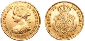 Spain Kingdom Isabel II 40 Reales 1863 ... 