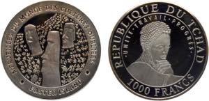 Chad Republic 1000 Francs Stonehenge 1999 ... 