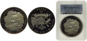 Chile Republic 10 Pesos 1968 So Santiago ... 
