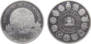 Chile Republic 10000 Pesos 1991 So Santiago ... 