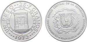 Dominican Fourth Republic 1 Peso 1972 Royal ... 