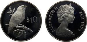 Fiji Republic Elizabeth II 10 Dollars 1978 ... 