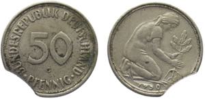 Germany Federal republic 50 Pfennig 1950 G ... 