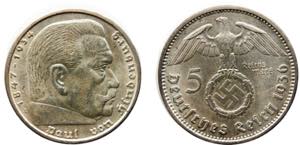 Germany The Third Reich 5 Reichsmark 1936 A ... 