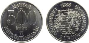 Hungary Peoples Republic 500 Forint 1988 BP ... 