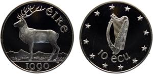 Ireland Republic 10 ECU 1990 (Mintage 20000) ... 