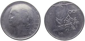 Italy Republic 100 Lire 1977 R Rome mint ... 