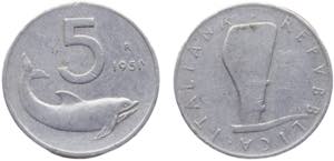 Italy Republic 5 Lire 1951 R Rome mint Mint ... 
