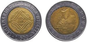 Italy Republic 500 Lire 1993 R Rome mint ... 