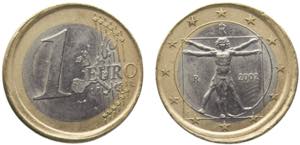 Italy Republic 1 Euro 2002 R Rome mint Mint ... 