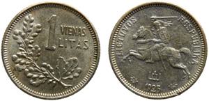 Lithuania Republic 1 Litas 1925 Kaunas mint ... 