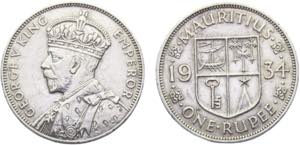 Mauritius British crown colony George V 1 ... 