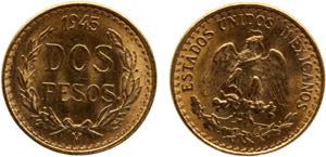 Mexico United Mexican States 2 Pesos 1945 Mo ... 