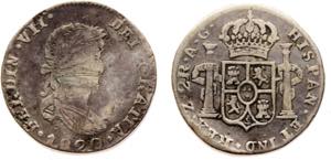 Mexico Spanish colony Fernando VII 2 Reales ... 