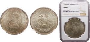 Mexico United Mexican States 5 Pesos 1948 Mo ... 