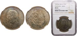 Mexico United Mexican States 1 Peso 1957 Mo ... 