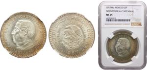 Mexico United Mexican States 5 Pesos 1957 Mo ... 