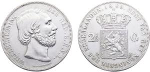 Netherlands Kingdom 2½ Gulden 1869 Silver ... 