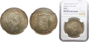 Netherlands Kingdom Wilhelmina 2½ Gulden ... 