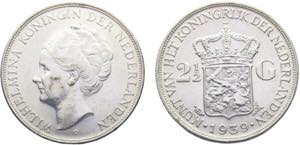 Netherlands Kingdom Wilhelmina I 2½ Gulden ... 