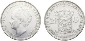Netherlands Kingdom Wilhelmina I 2½ Gulden ... 