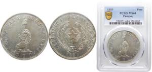 Paraguay Republic 1 Peso 1889 Buenos Aires ... 