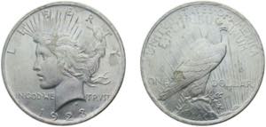 United States Federal republic 1923 1 Dollar ... 