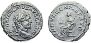 Rome  Roman Empire AD 213-217 AR Denarius - ... 