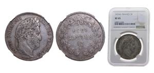 France Kingdom 1834A 5 Francs - ... 