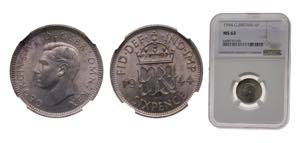 Great Britain 1944 6 Pence - George VI (1st ... 