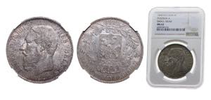 Belgium Kingdom 1868 5 Francs - Léopold II ... 