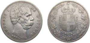 Italy Kingdom 1879R 5 Lire - Umberto I ... 